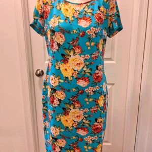 Belle Pogue knit floral dress